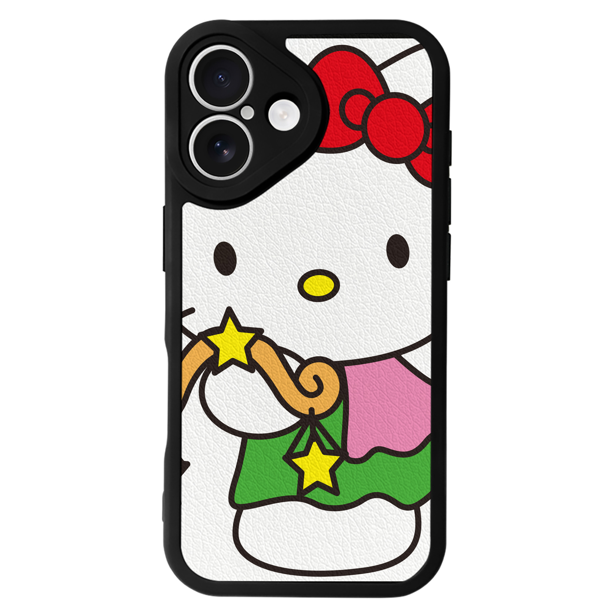 （画像用） Hello Kitty ハローキティ 【iPhone 16シリーズ対応】シリコンスマホケース（レザー調） 材質：シリコン
